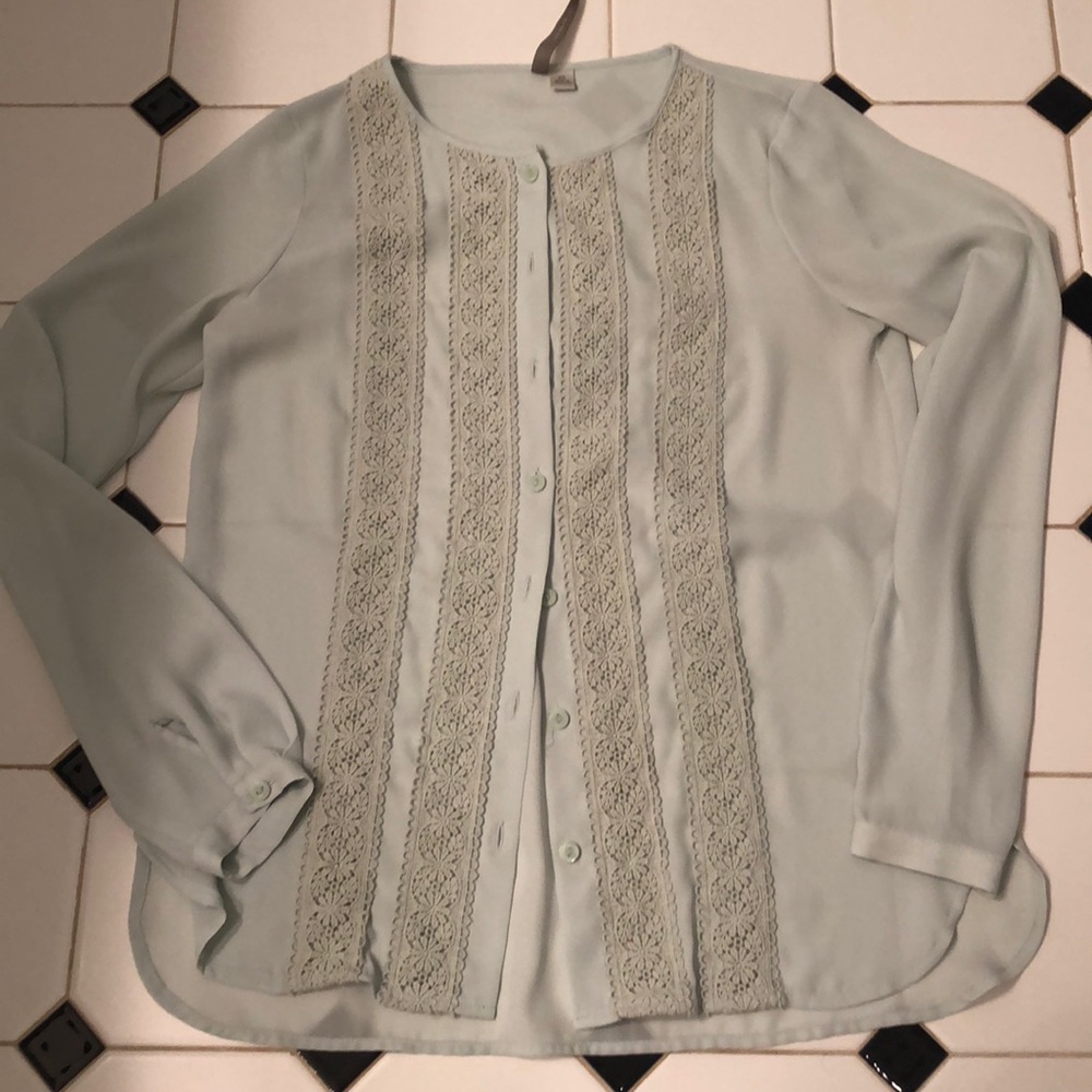 Lauren Conrad Mint Green Blouse